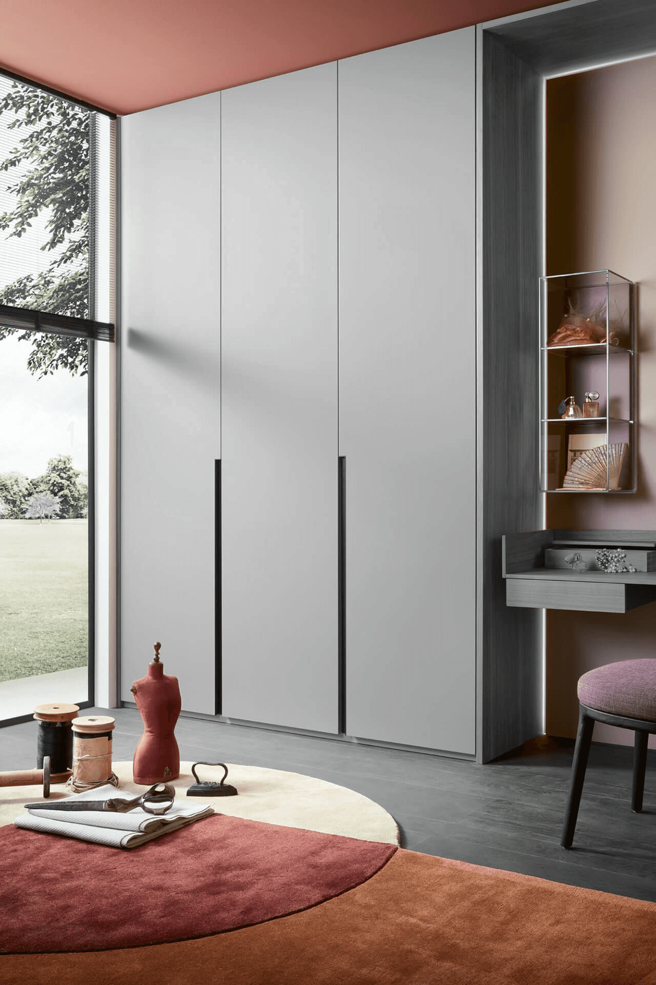 Armoire finition Blanc opalin