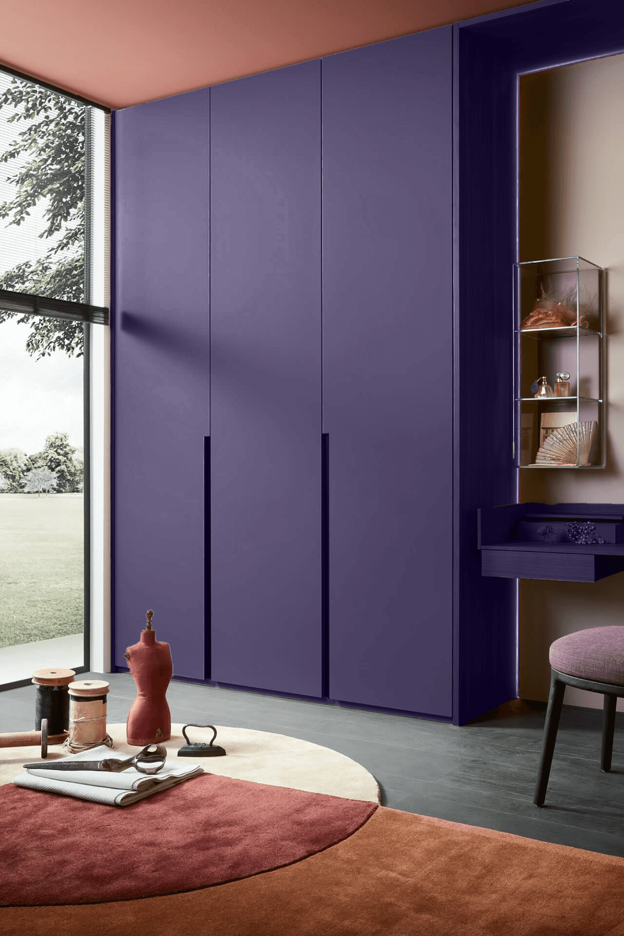 Armoire finition Violet brumeux